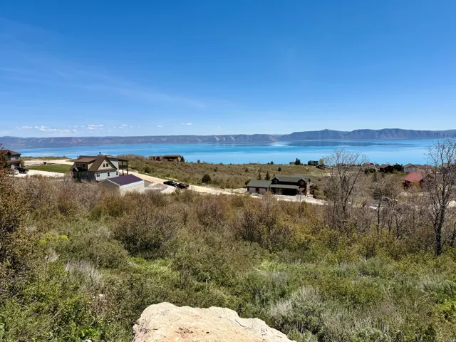 Water view with a mountainous background