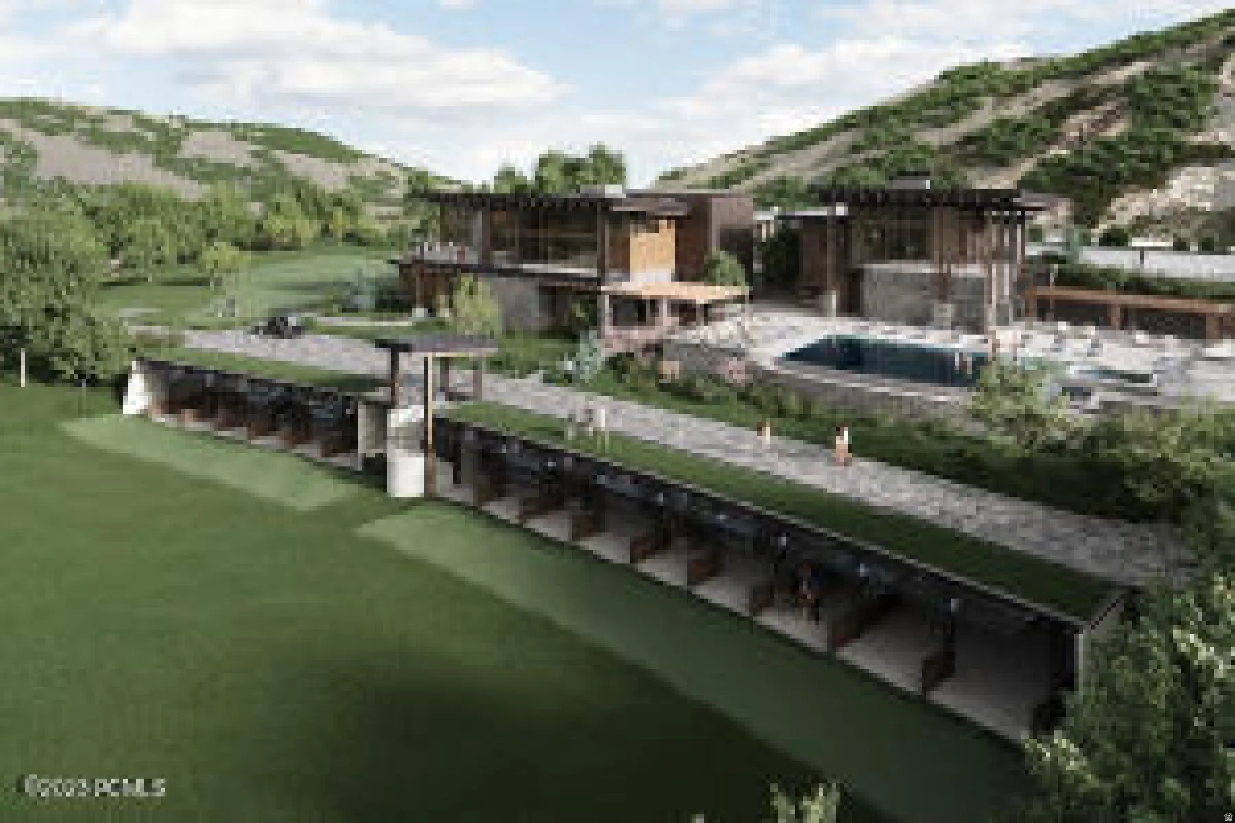 Surrounding community with a water and mountain view