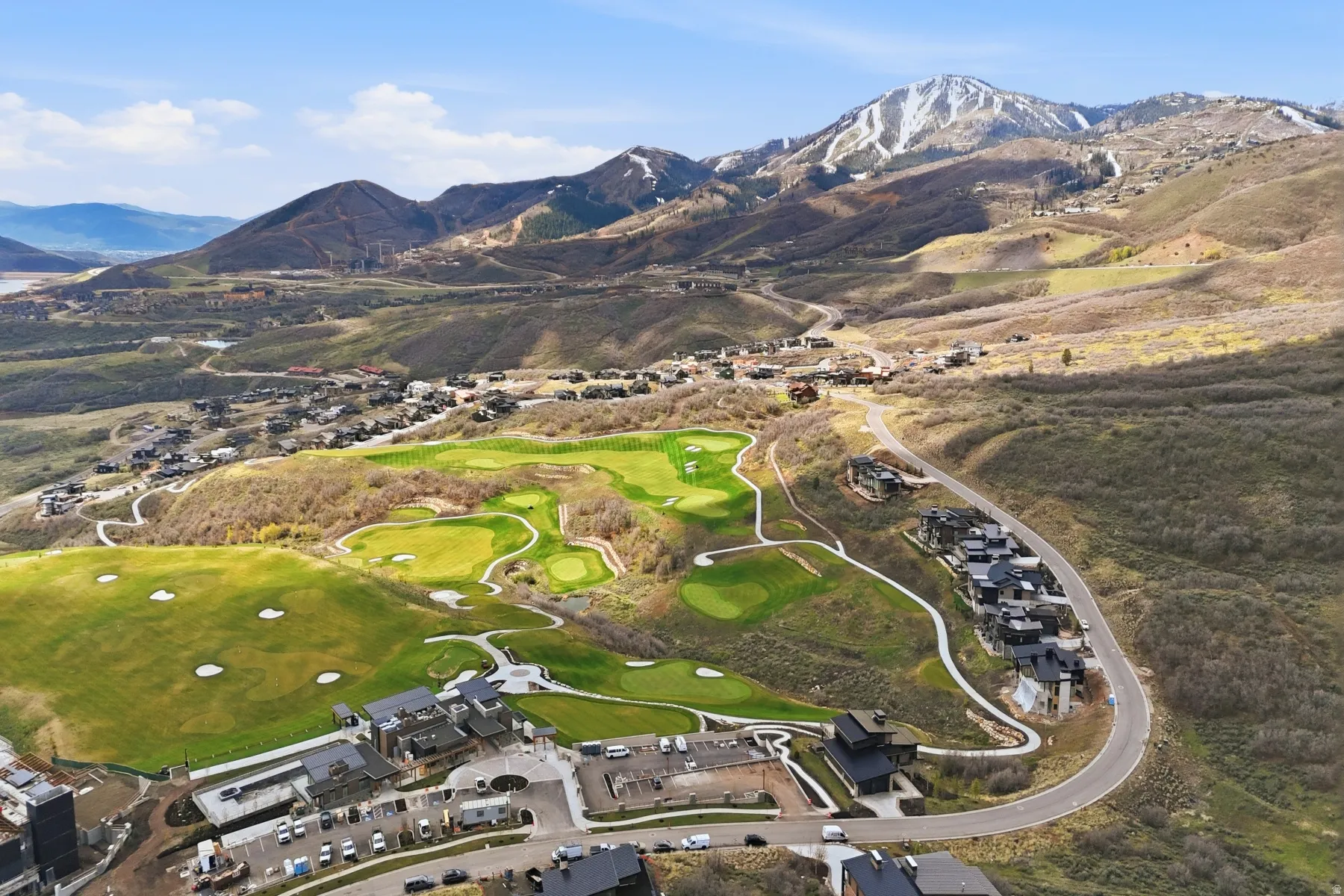 Mountain view featuring a local golf course