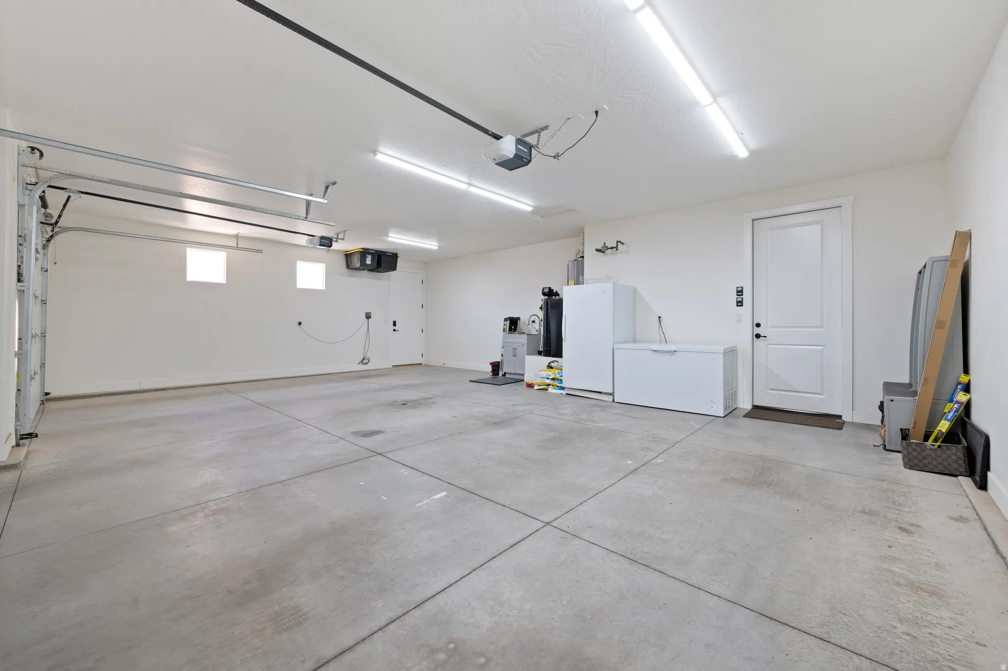 Garage with fridge