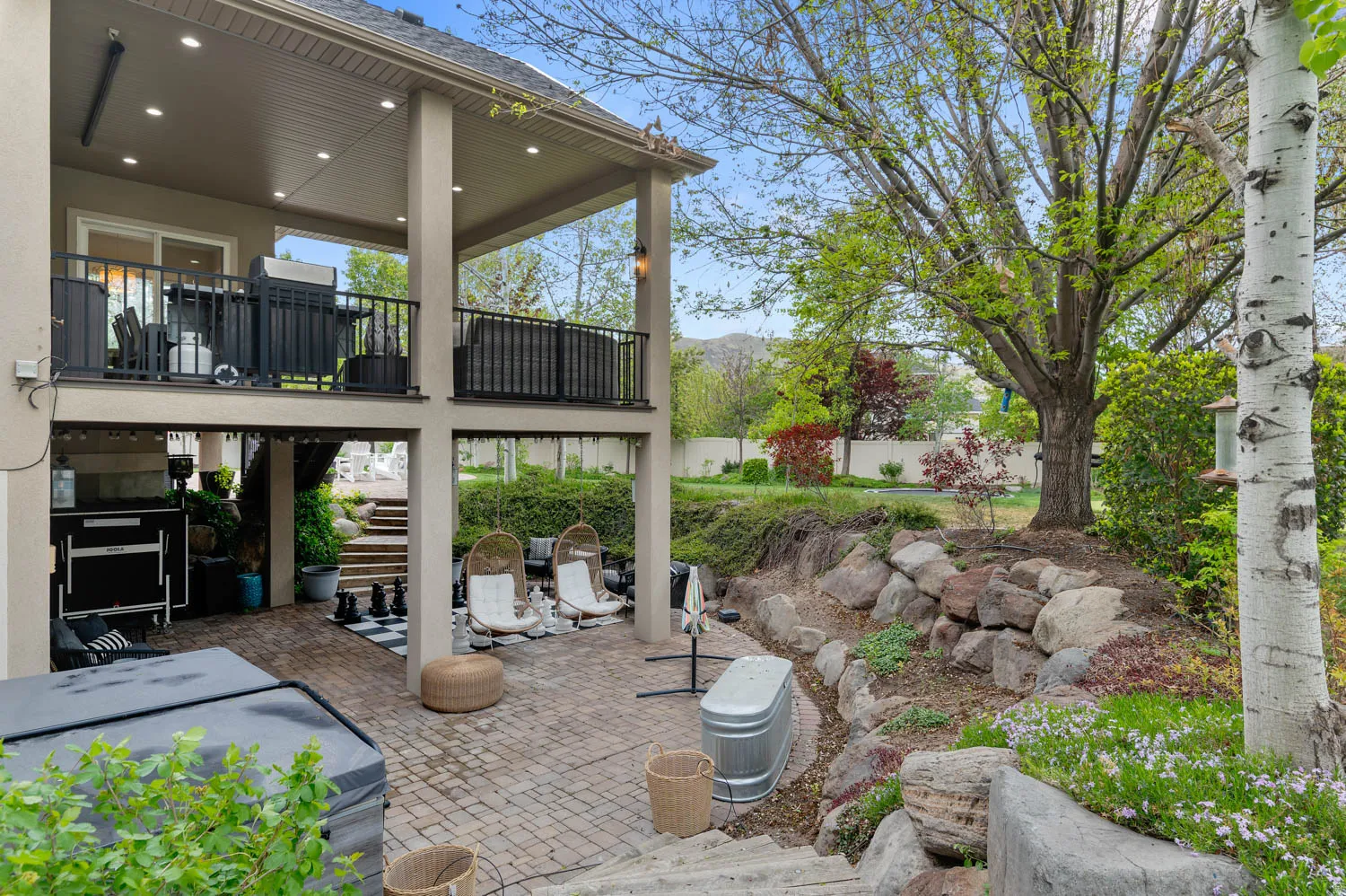 View of patio / terrace with stairway