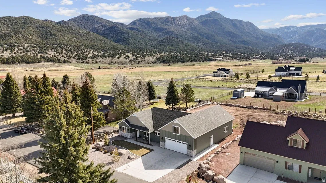 View of rural area with a mountain backdrop