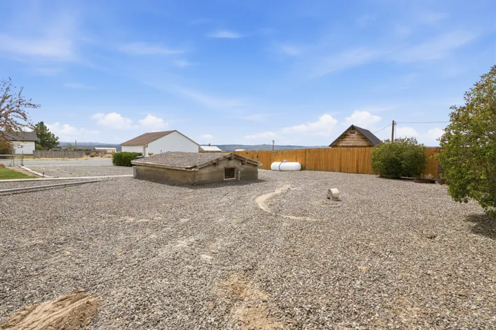 View of fenced yard