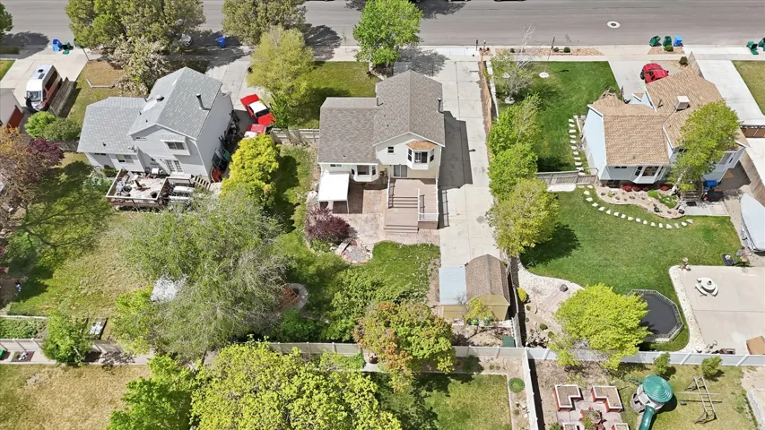 Aerial view of residential area