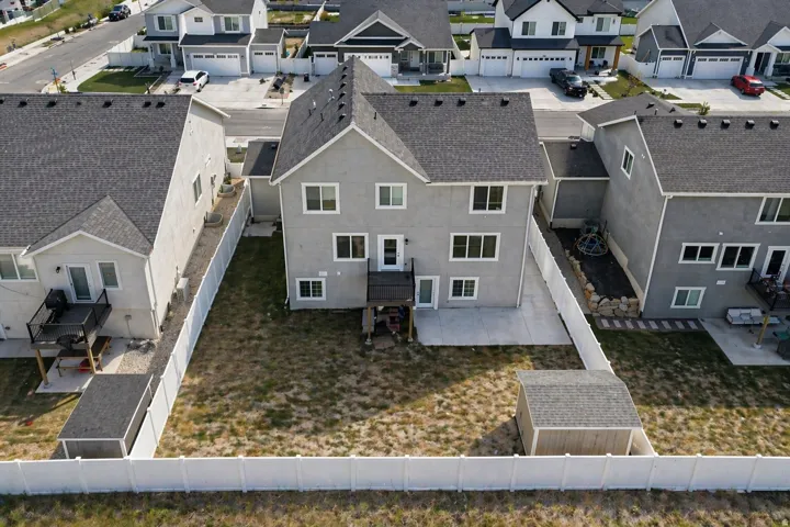 Aerial view of residential area