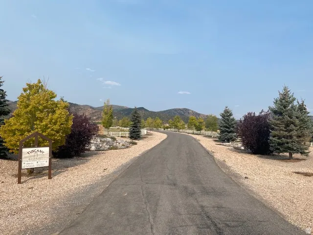 View of asphalt road with a mountain view
