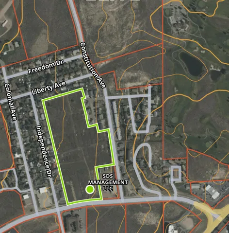 Aerial overview of property's location