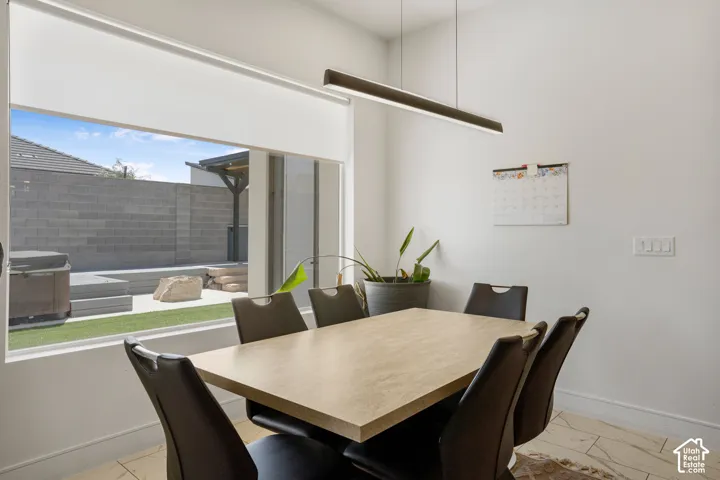 Dining area featuring baseboards
