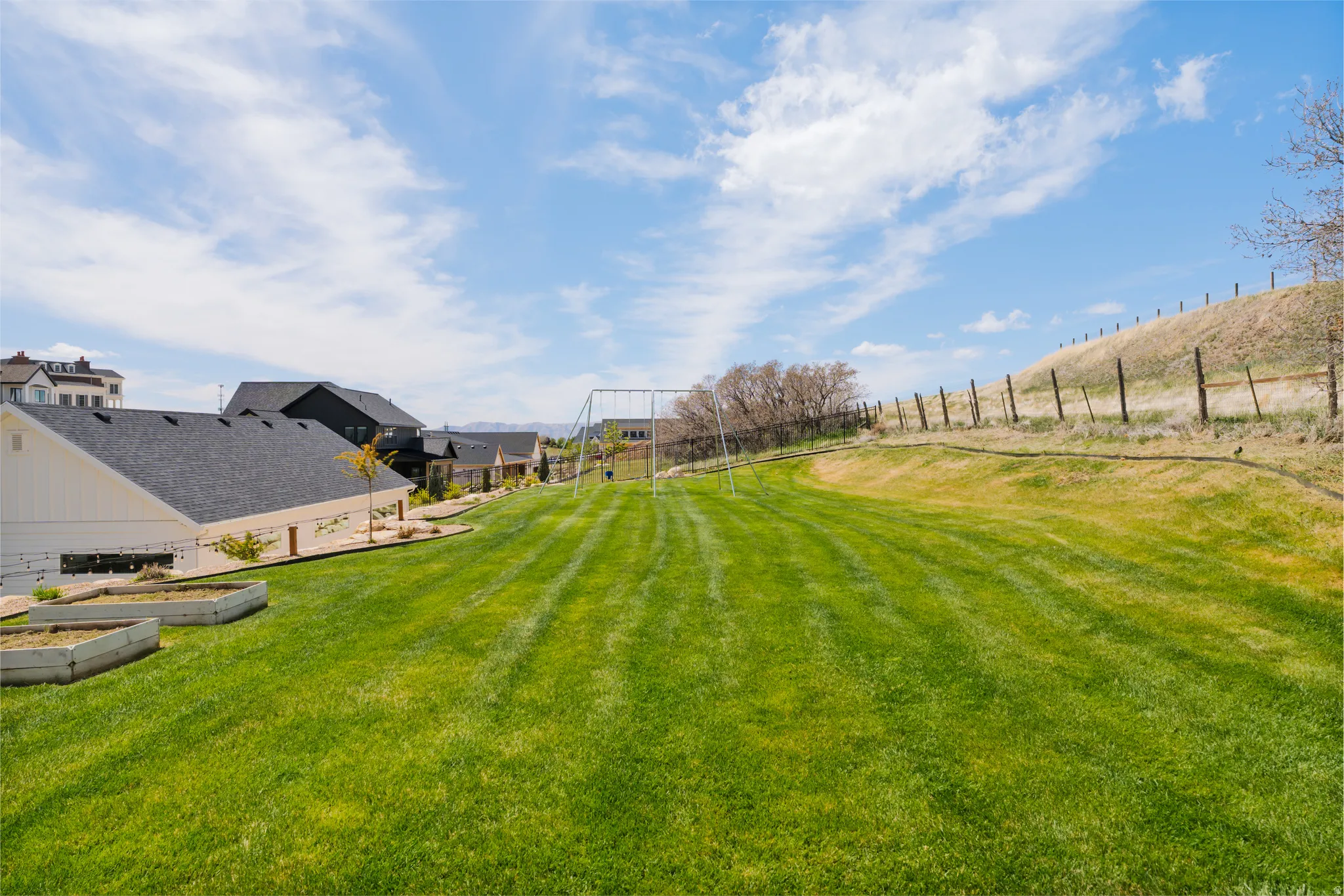 View of yard featuring a garden