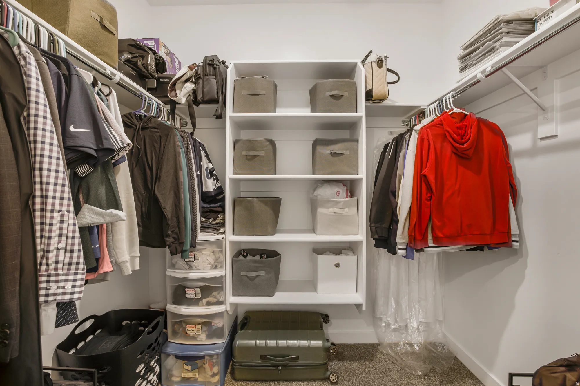 View of walk in closet