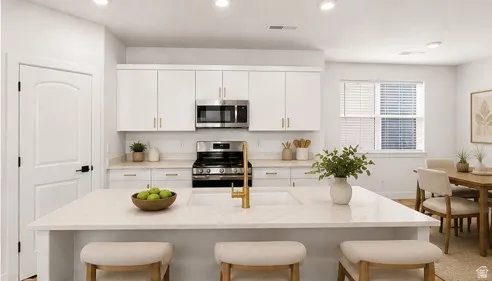 Home is not furnished. Furnishings/Decor shown are examples only and are not included.