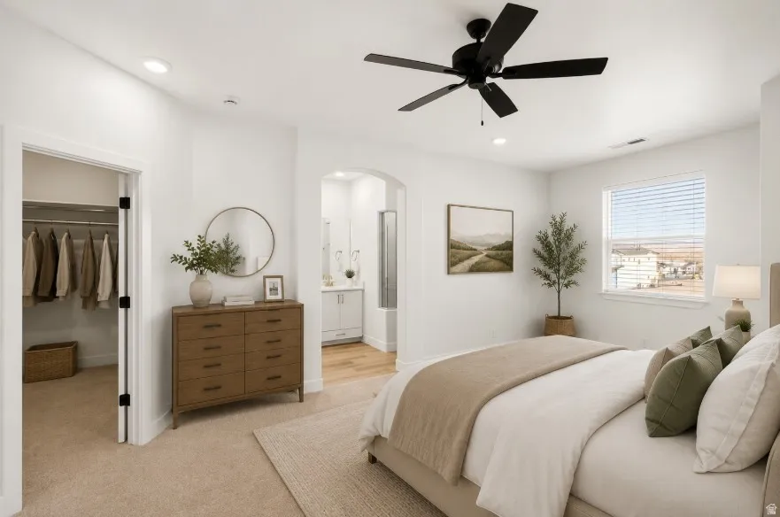 Primary Bedroom-Home is not furnished. Furnishings/Decor shown are examples only and are not included.