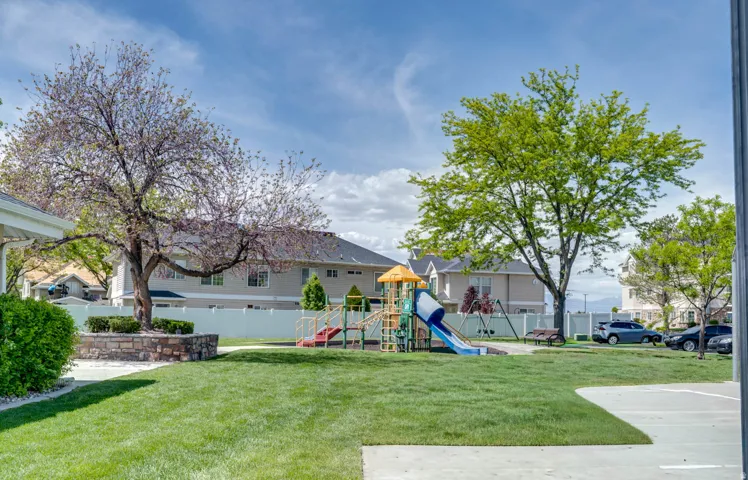 View of yard featuring a residential view