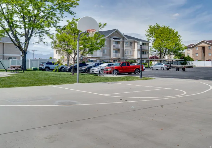 View of basketball court featuring community basketball court
