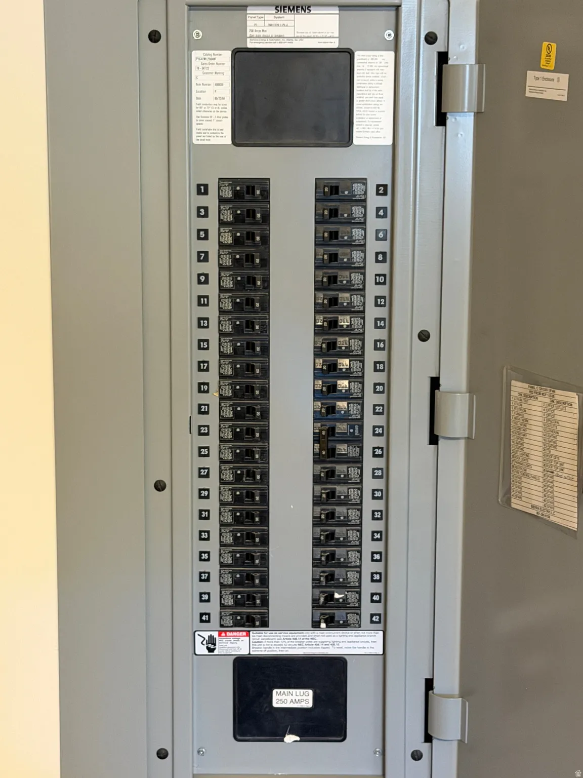 Utility room featuring electric panel
