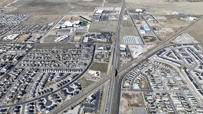 Aerial view of property's location