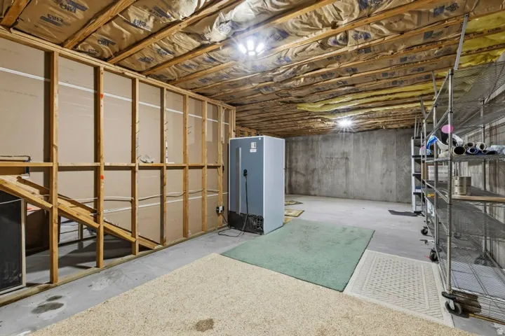 View of unfinished basement