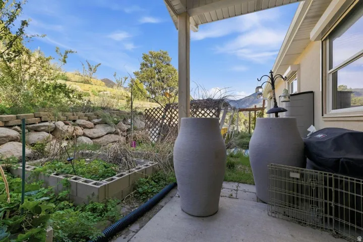 View of yard featuring a vegetable garden