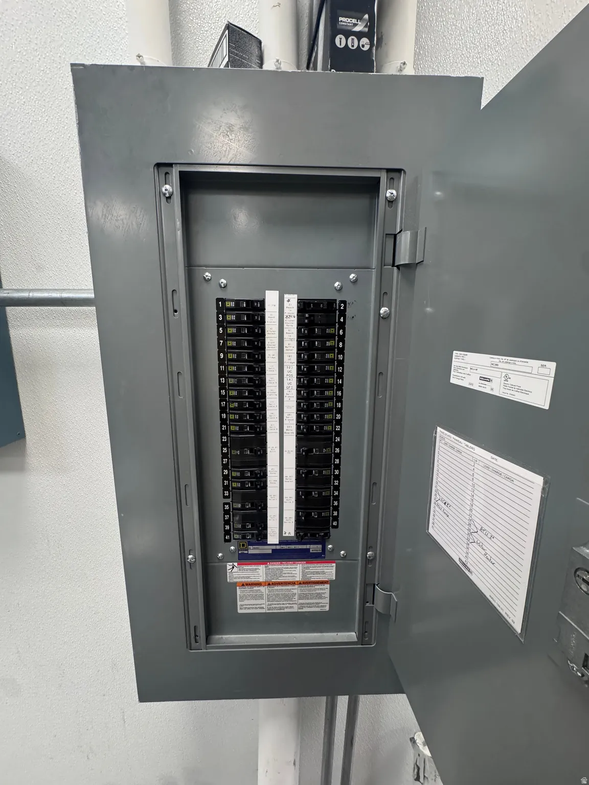 Utility room with electric panel
