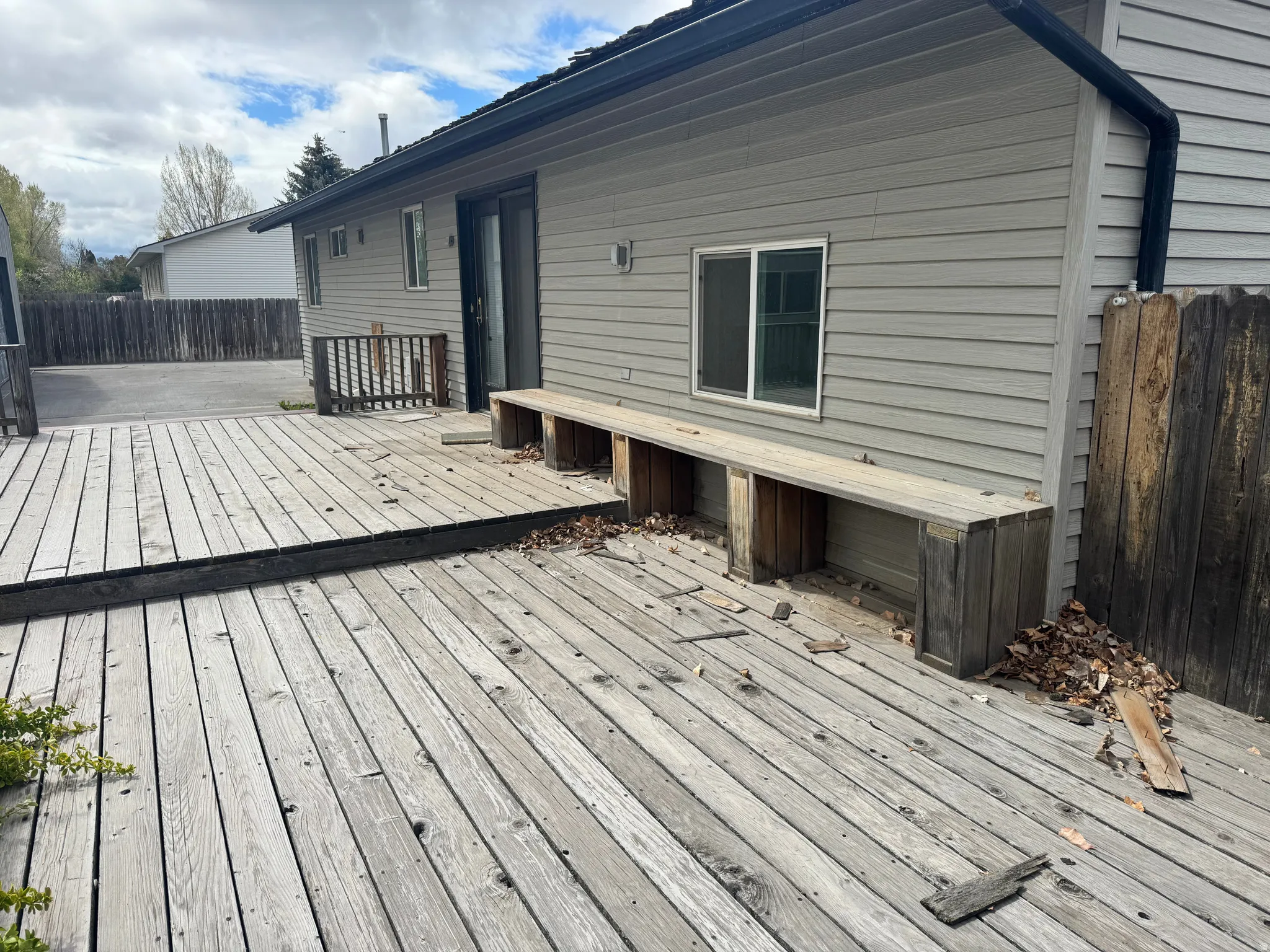 View of wooden deck
