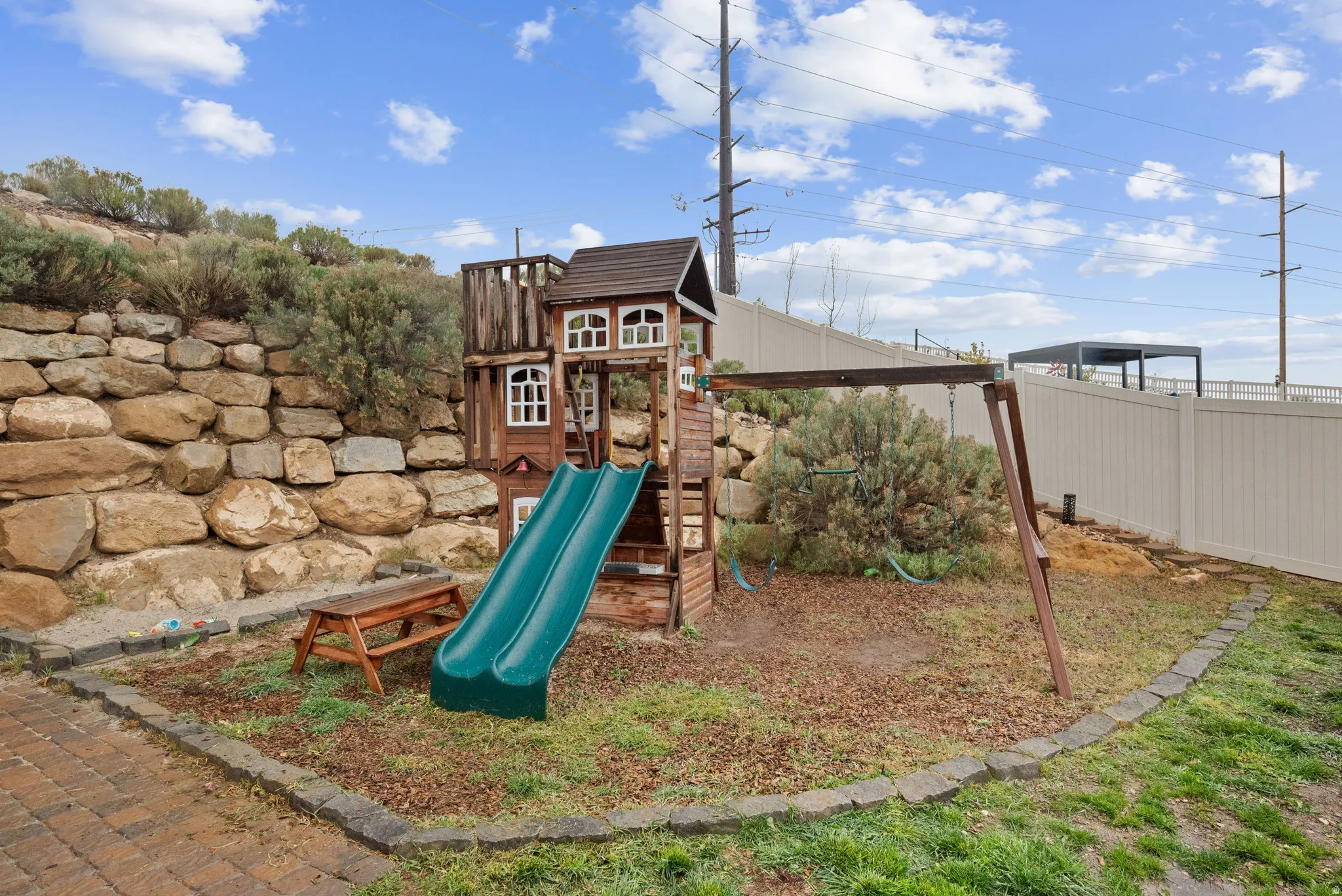 View of jungle gym