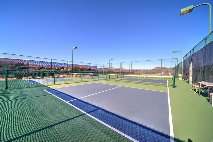 View of tennis court