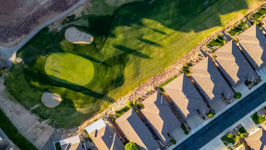 Aerial overview of property's location