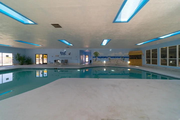 Indoor pool with a skylight