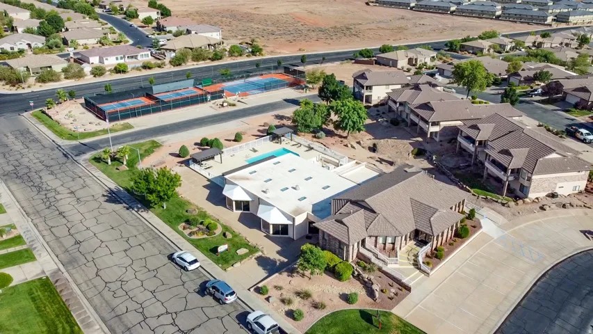 Aerial view of residential area