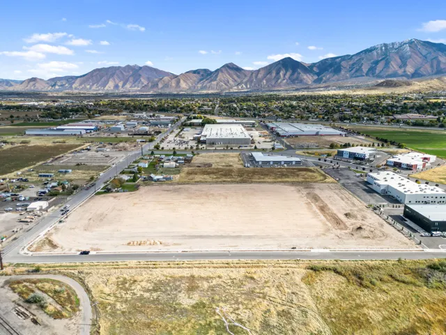 Drone / aerial view of a mountainous background