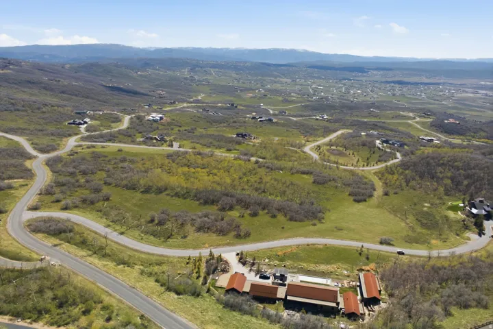 Drone / aerial view of a mountain backdrop