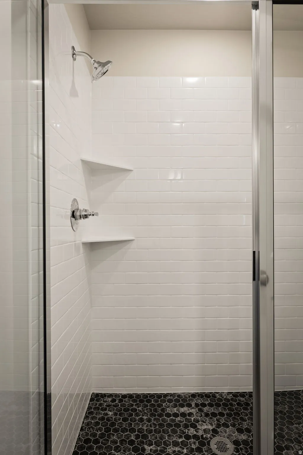 Bathroom with a stall shower