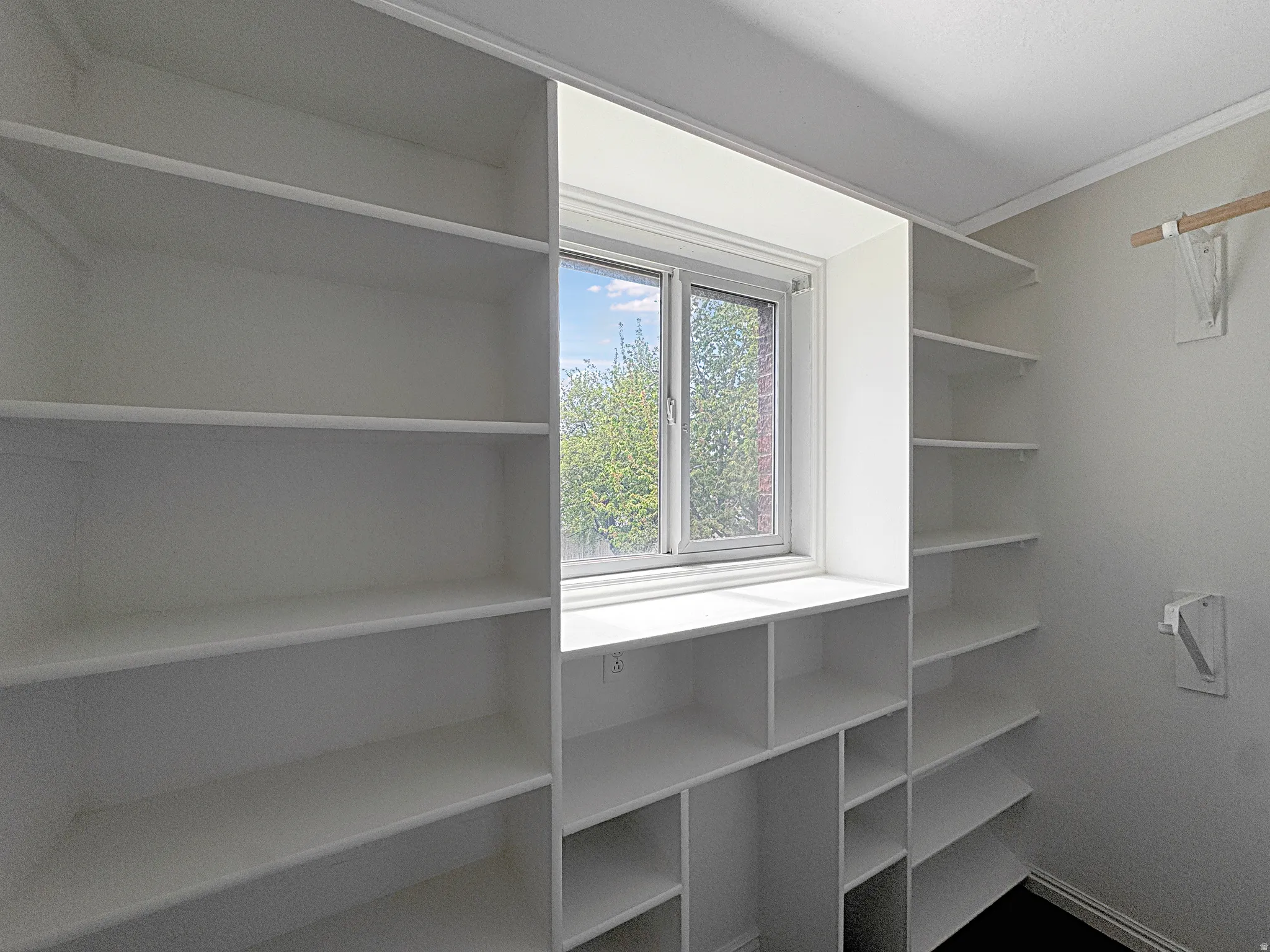 View of walk in closet