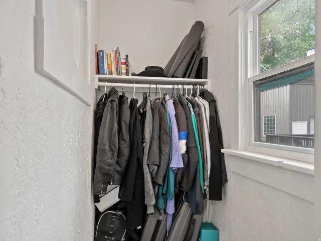 View of walk in closet