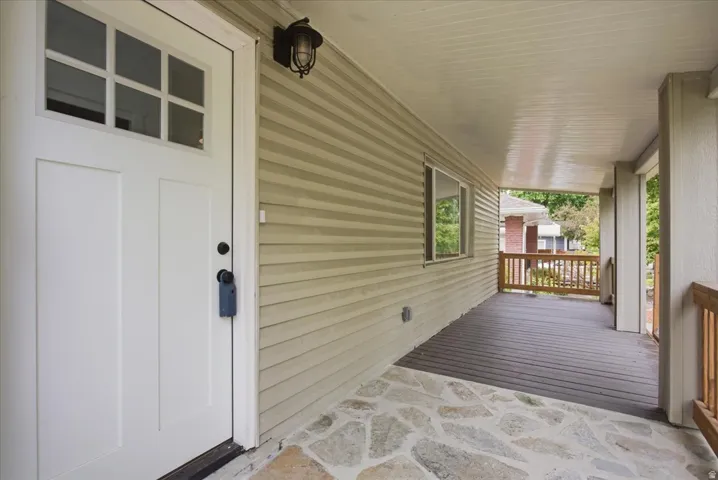 View of wooden porch