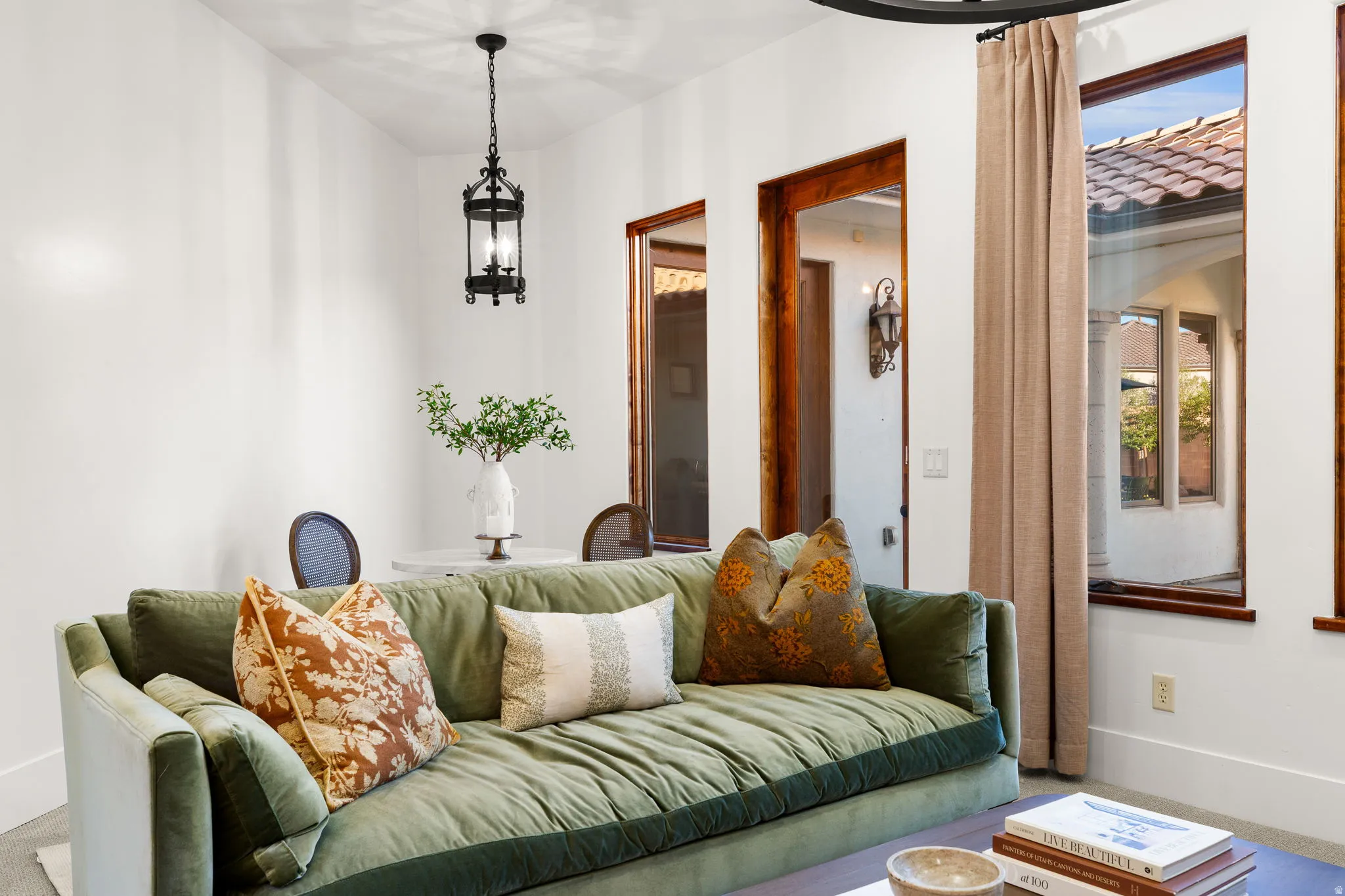 Living area featuring baseboards