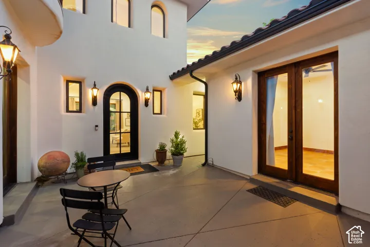 View of patio / terrace featuring french doors