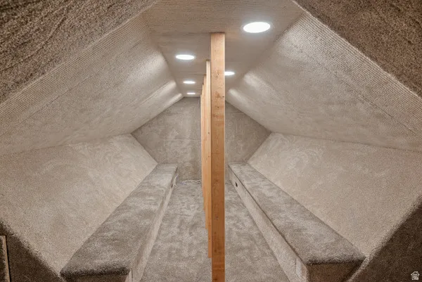 View of unfinished attic