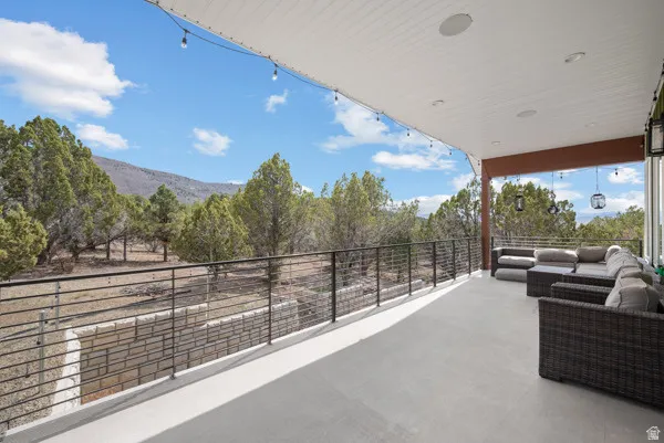 View of patio featuring an outdoor lounge area