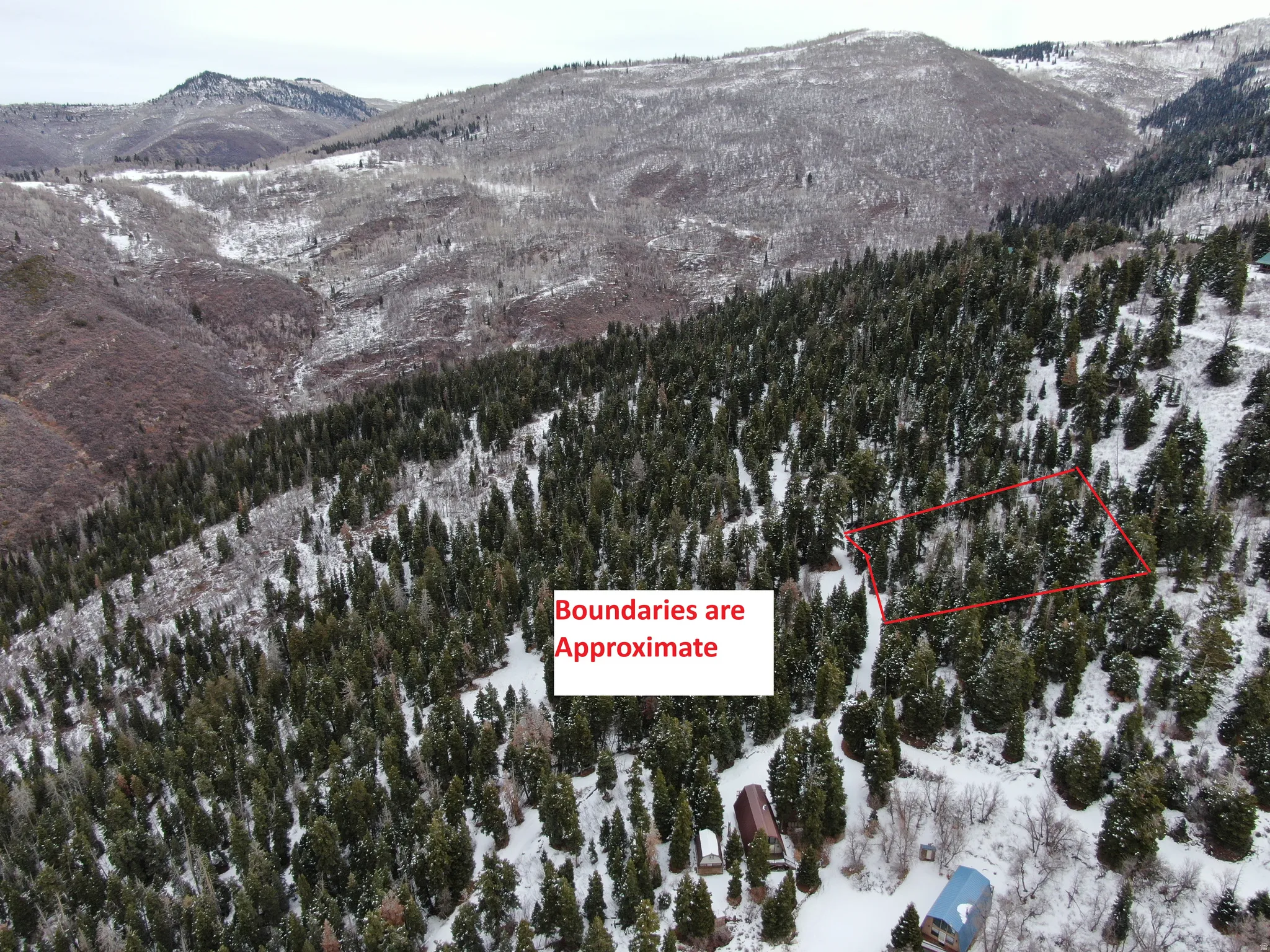 Aerial View Looking East.  Boundaries are approximate.