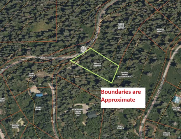 Screenshot Taken from OnX showing approximate property boundaries.