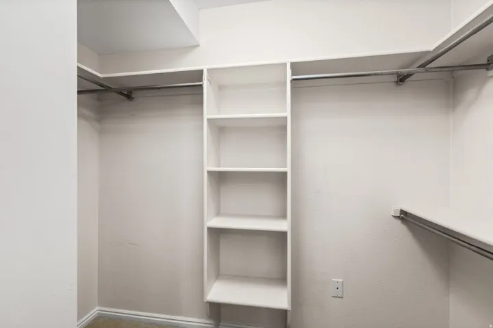 View of walk in closet