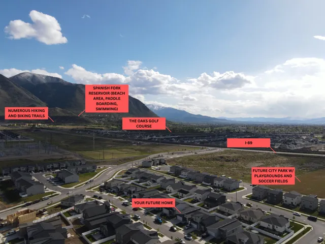 Aerial map of property and surrounding area