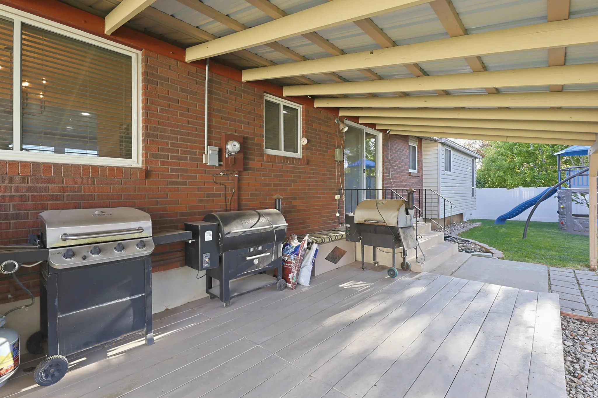 Deck with grilling area