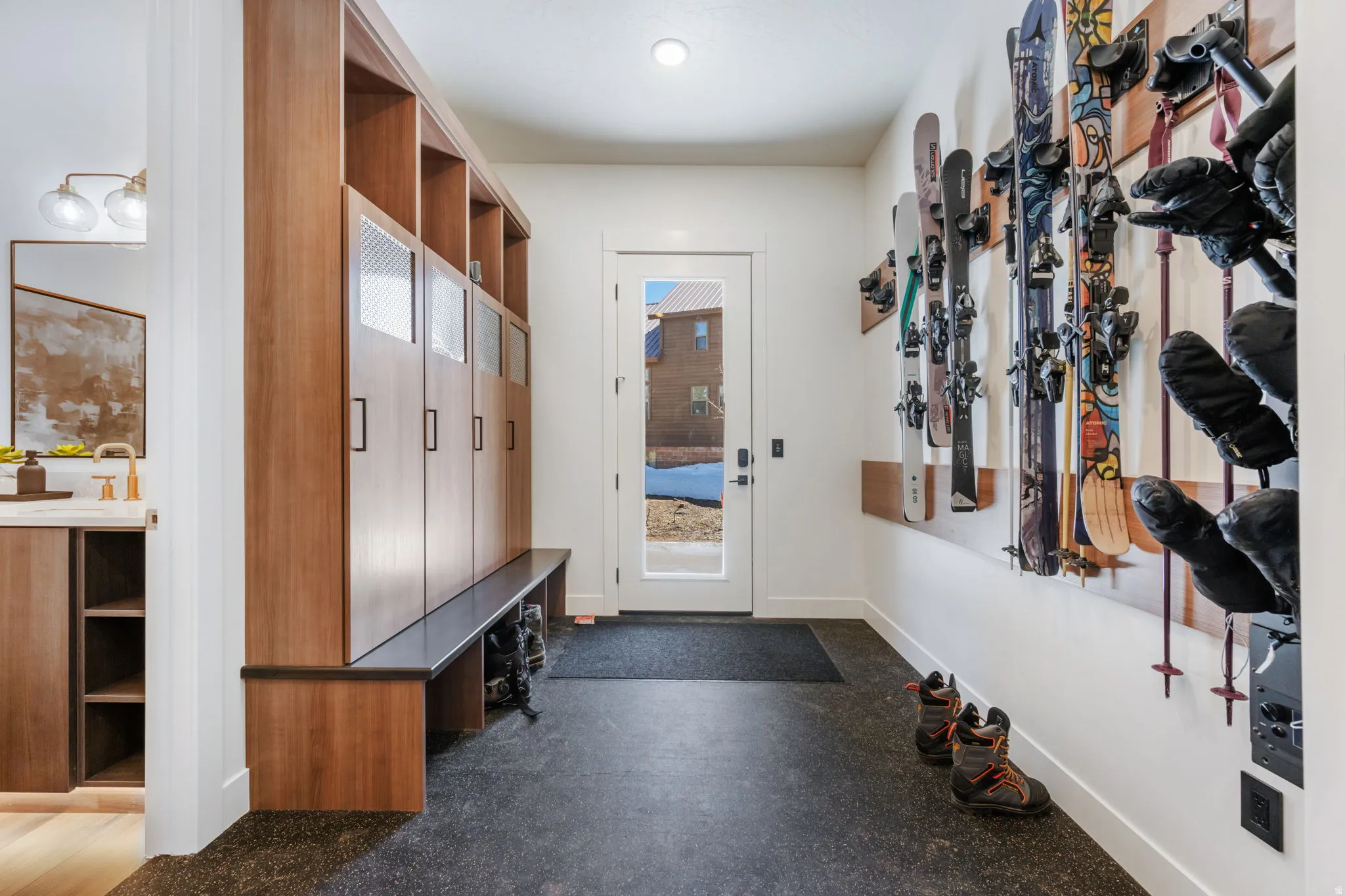 Mudroom featuring baseboards