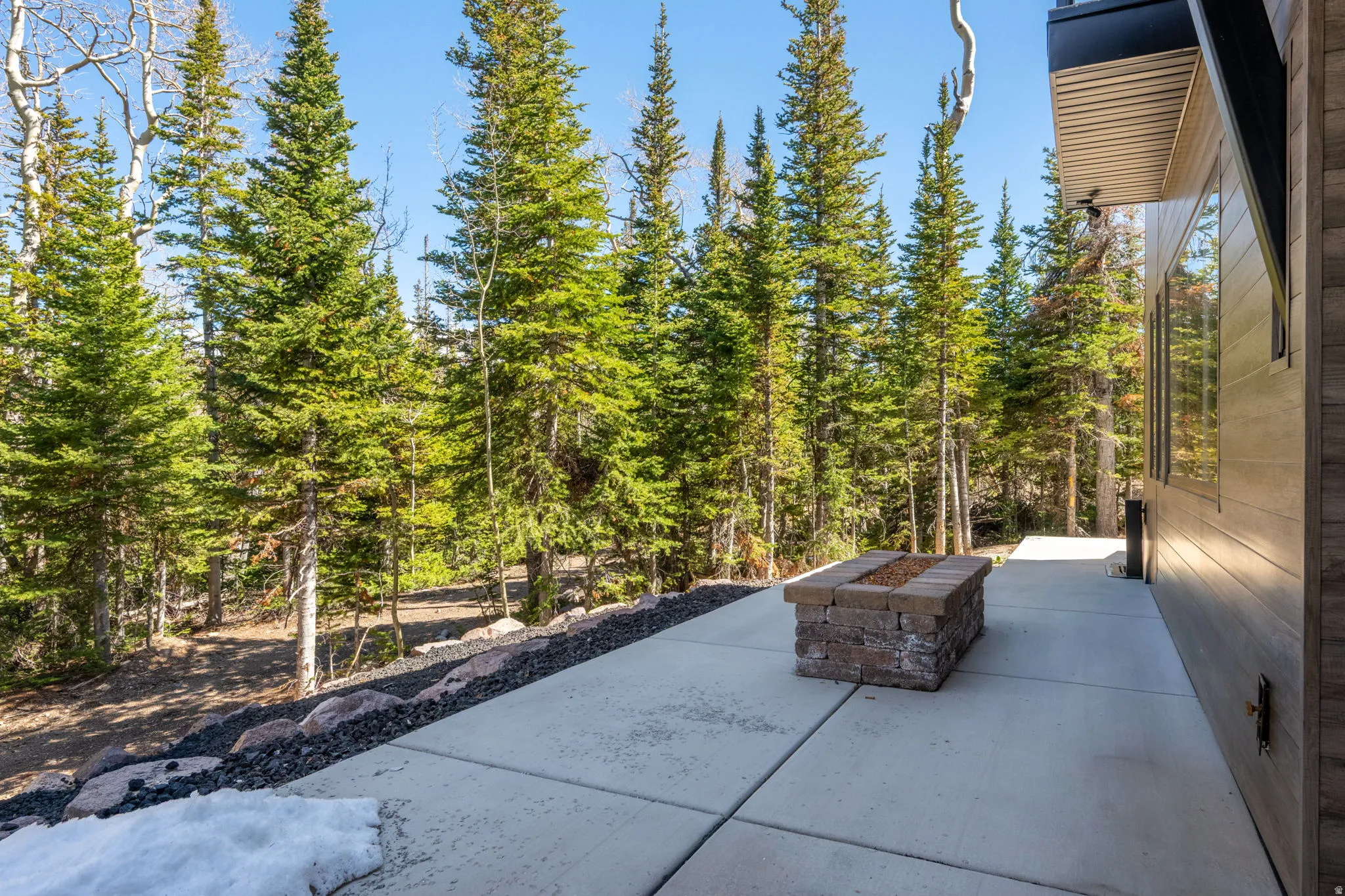 View of patio / terrace featuring a fire pit