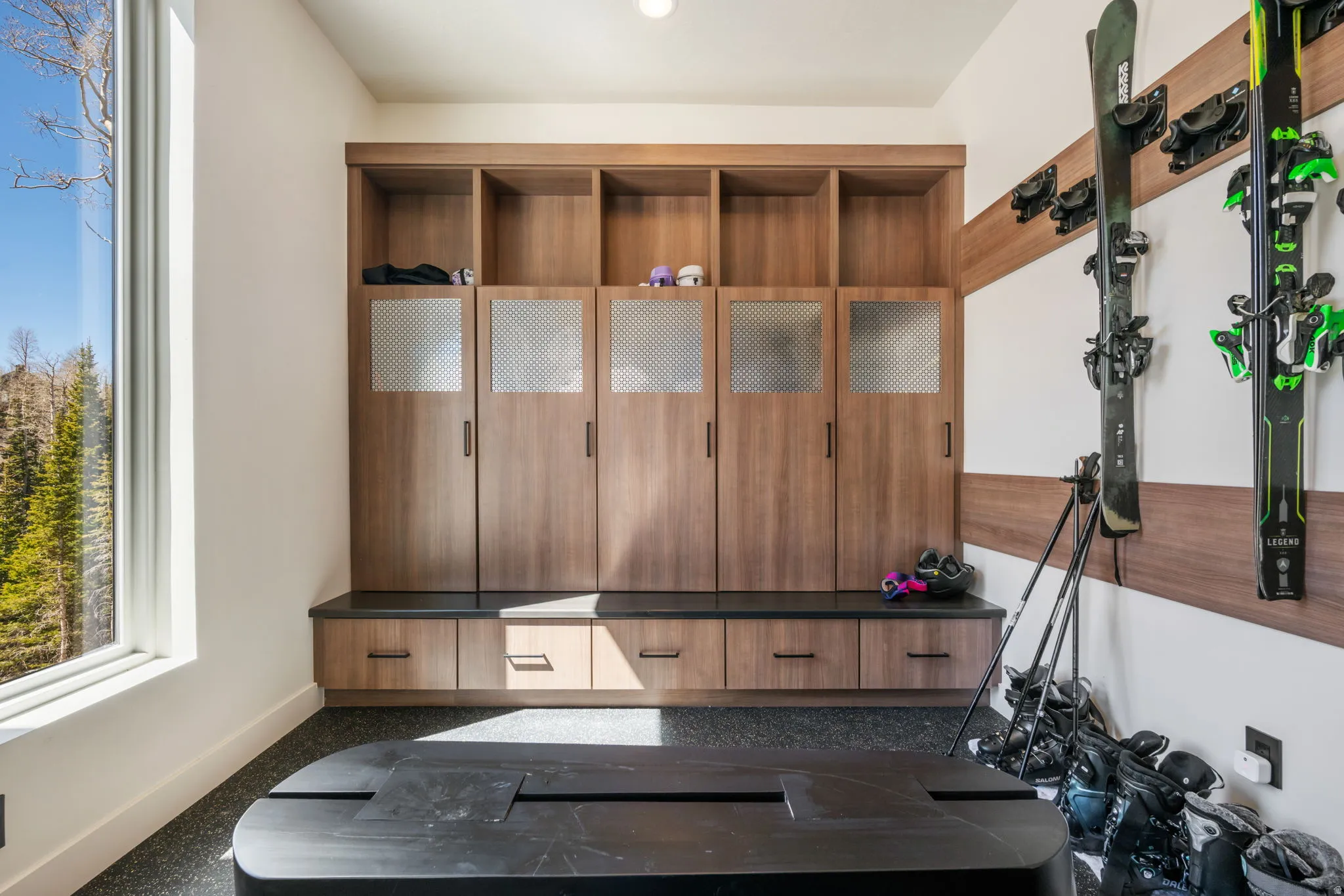Mudroom featuring healthy amount of natural light