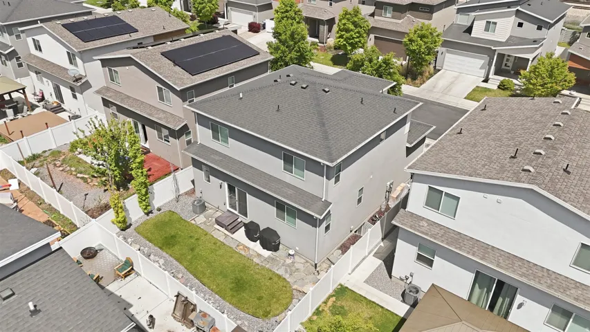 Aerial view of residential area