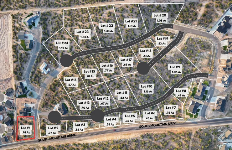 Map / location with property boundaries highlighted