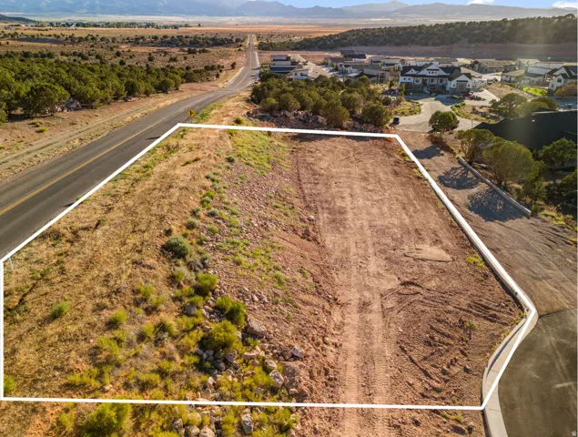 Expansive undeveloped lot featuring natural vegetation, a level buildable area, and direct road frontage